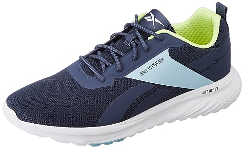 Reebok Mens Distance Fusion Smoky Indigo/Blue Pearl/White/Energy Glow Sneaker – 10 UK (IQ7146)
