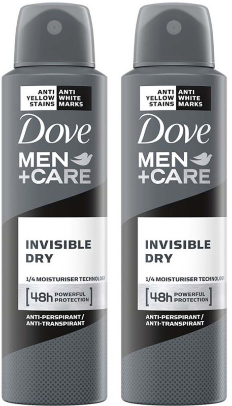 DOVE Men+Care Invisible Dry Spray Antiperspirant Deodorant (Pack of 2) Deodorant Spray  –  For Men(500 ml, Pack of 2)