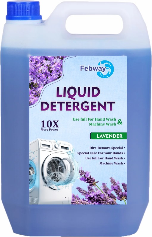 FEBWAY for top & front load liquid detergent for Machine and HandWash Multi-Fragrance Liquid Detergent(5000 ml)