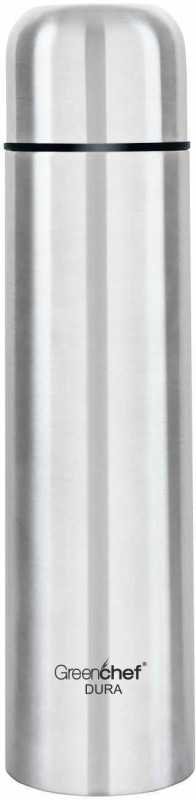 Greenchef Vacuum insulated SS Flask – 1000ml – Dura 1000 ml Flask(Pack of 1, Steel/Chrome, Steel)