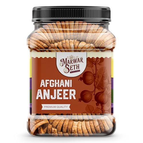 Marwar Seth Dried Figs (Anjeer) 1000 grams – Natural & Healthy Snack | Rich Source of Fibre Calcium & IronJar Pack