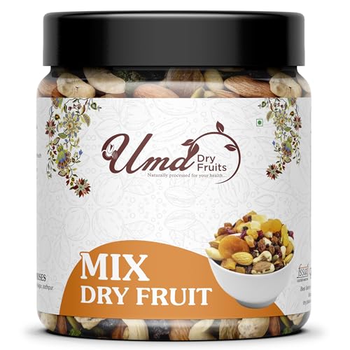 Uma Dry Fruits 100% Natural and Premium Healthy Mix Dry Fruits and Nuts | Healthy for Every Occasion Fresh and Healthy Dry Fruits Nuts (Jar Pack) (1)