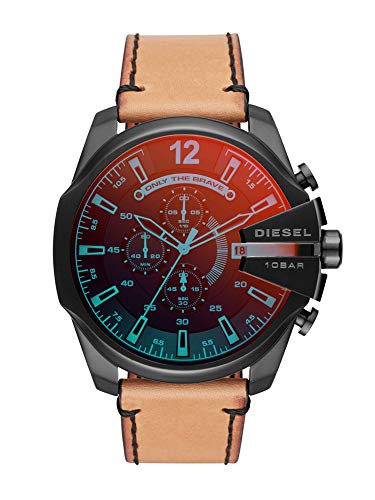 Diesel Leather Analog Black Dial Men’S Watch-Dz4476