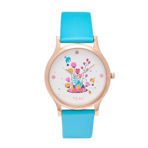 TEAL BY CHUMBAK Round Dial Analog Hand Watch for Women | Wrist Watch for Teenage Girls | Ladies Ghadi | Gifts for Women/Girls/Ladies | Stylish Fashion Watch for Casual/Work