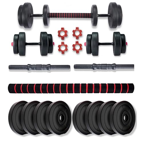 Bullar PVC Dumbbells Set and Fitness Kit for Men and Women Whole Body Workout with Connector Rod (30 kg)