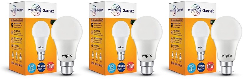 PHILIPS B22 Base Stellar Bright 12-Watt LED Bulb (Crystal White, Pack of 3)