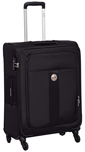 Delsey Polyester 71 cms Black Softsided Check-in Luggage (LAUTARET)