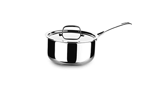 Crystal TriPro -Triply Stainless Steel Saucepan with Lid – 18 cm (Induction Bottom)