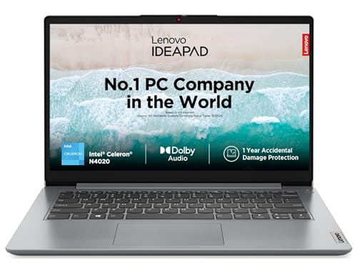 Lenovo IdeaPad Slim 1 Intel Core Celeron N4020 14″ HD Thin and Light Laptop (8GB/512GB SSD/Windows 11 Home/Office 21/1Yr Warranty/Cloud Grey/1.3Kg), 82V6009LIN