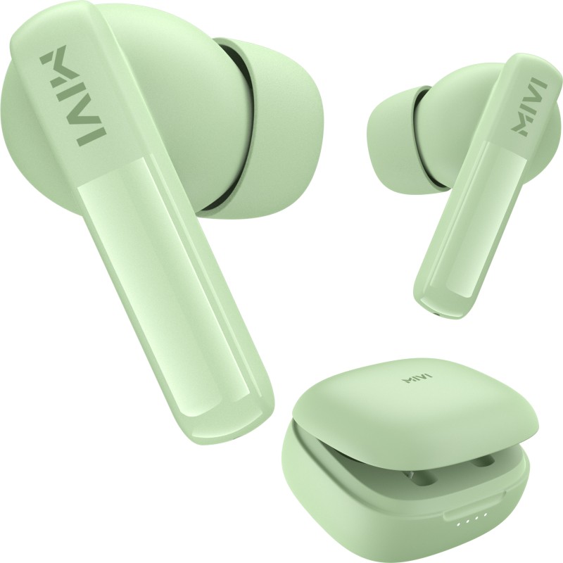 Mivi DuoPods K2 TWS,AI-ENC,40Hr Playtime,13mm Bass,Made in India Bluetooth(Mint Green, True Wireless)