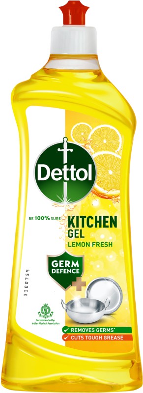 Dettol Kitchen Slab and Dishwash Liquid Dish Cleaning Gel(Lemon Fresh, 750 ml)