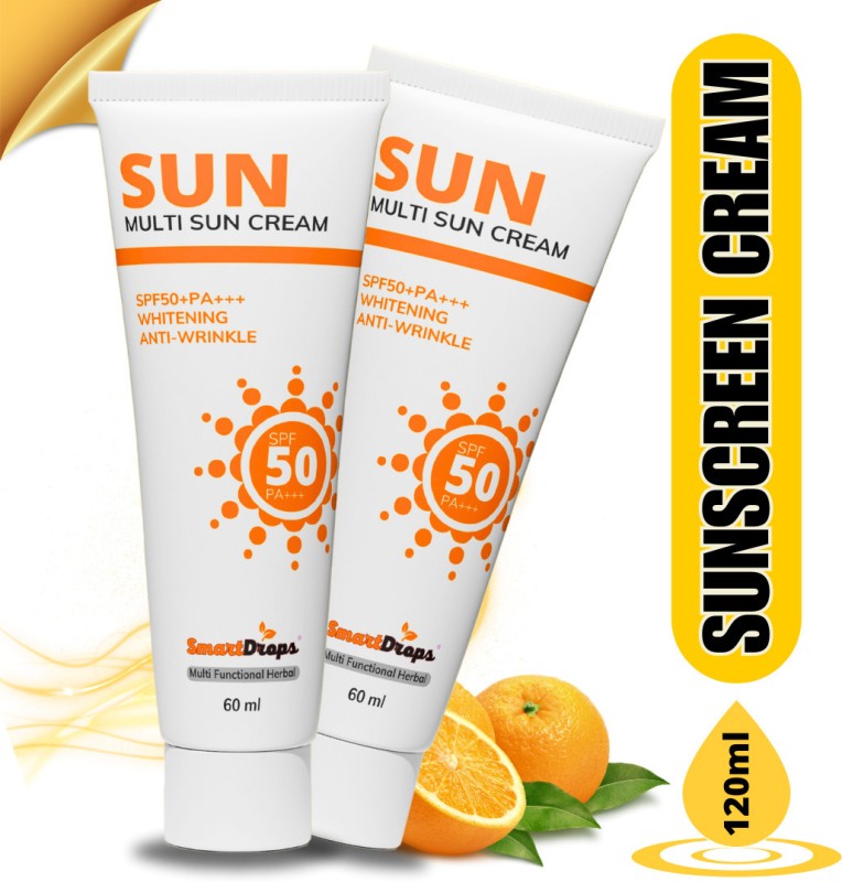 smartdrops Sunscreen – SPF 50 PA+++ Sunblock Sunscreen Creem For Deeply Hydrating(120 ml)