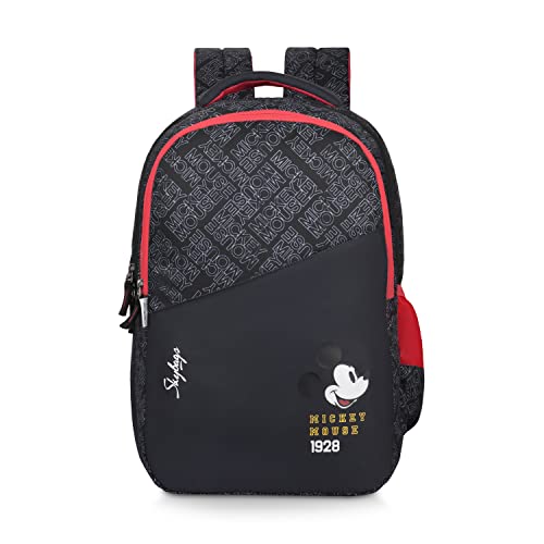 Skybags 30L Printed School Backpack For Kids, 01 Black (Disney Mickey)