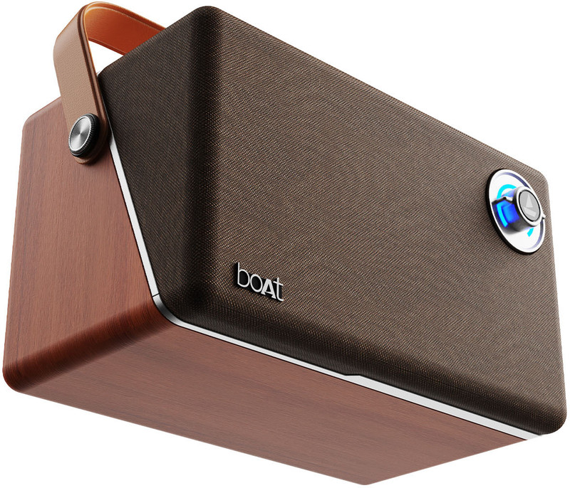 boAt Stone Majestic with Dual Full Range Drivers, Built in Subwoofer, 6 HRS Playback 90 W Bluetooth Party Speaker(Vintage Brown, Stereo Channel)