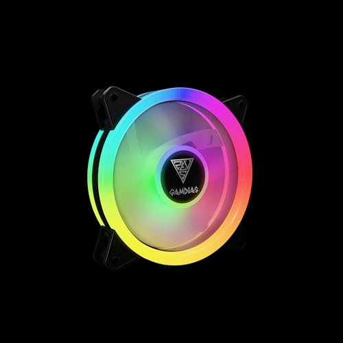 Gamdias Aeolus M2 1201 120mm RGB Case Fan with Controller – High Performance & Quiet Cooling