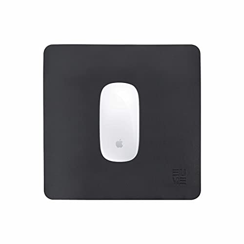 EUME Ace Mouse Pad for Work from Home/Office | Vegan Leather | Anti-Skid, Anti-Slip, Reversible use, Dual Color | Splash-Proof – Black