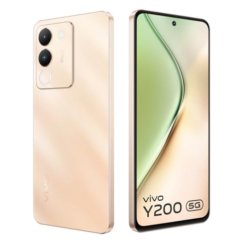 Vivo Y200 5G (Desert Gold, 8GB RAM, 256GB Storage) with No Cost EMI/Additional Exchange Offers