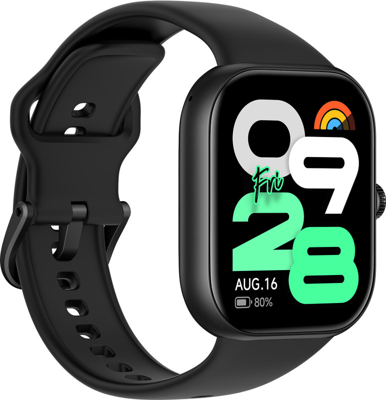 REDMI Watch Move 1.85 Premium AmoLED,14 Day Battery,Best Accuracy,Dual Core Processor Smartwatch(Black Drift Strap, Free Size)