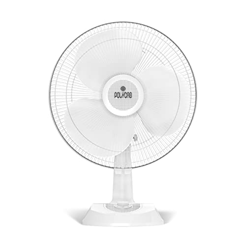 Polycab Aery 400mm Oscillating Pedestal Fan For Home, Office | Aerodynamic Blades with cutting edge design | 100% Copper Winding Motor | 2 Years Warranty【White】