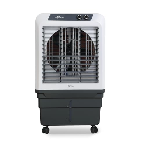 RR Signature Zello HC 90 LTR | Desert Air Cooler with High Air Delivery | Honeycomb Pads | 4-Way Air Deflection | Vertical Auto Swing | Castor Wheels | Inverter Compatibility | 1 Year Warranty by RR