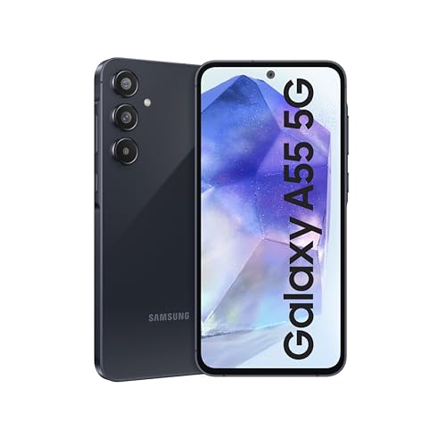 Samsung Galaxy A55 5G (Awesome Navy, 8GB RAM, 128GB Storage) | Metal Frame | 50 MP Main Camera (OIS) | Nightography | IP67 | Corning Gorilla Glass Victus+ | sAMOLED with Vision Booster