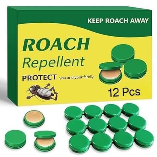 Natural Cockroach Killer for Kitchens, Bathrooms, and Cabinets, Home Remedy for Indoor Cockroach Control Cockroach Bait,Anti Roach Repellent Killer-pack of 12