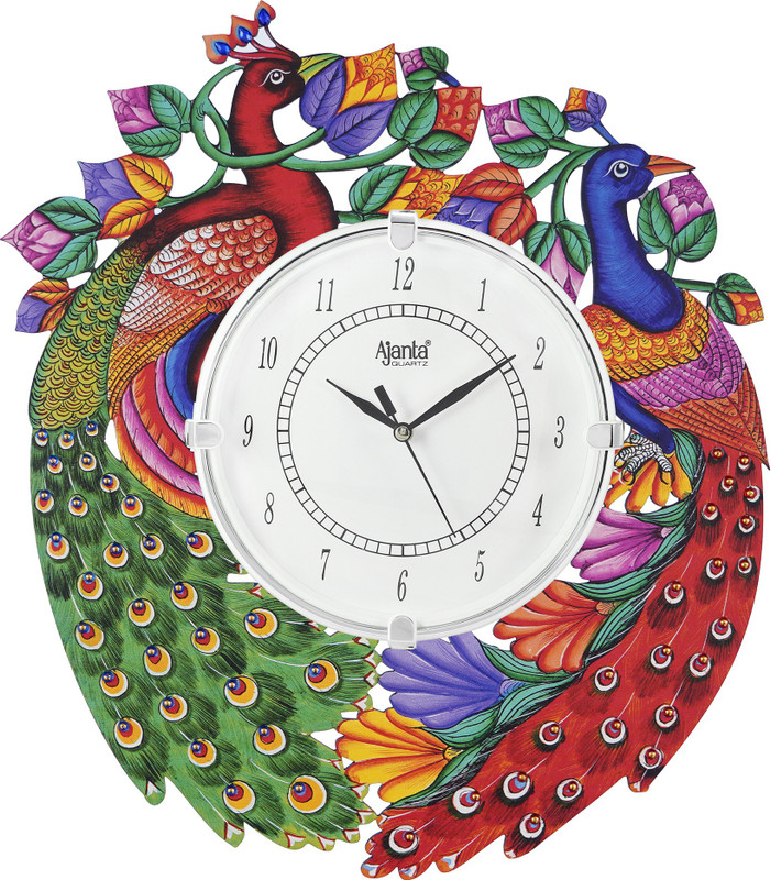 AJANTA Analog 32 cm X 30 cm Wall Clock(Multicolor, With Glass, Standard)