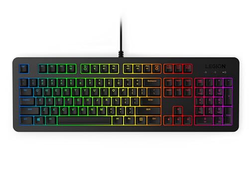 Lenovo Legion K 300 RGB Gaming Keyboard, 16.8 Million Colors, 5 Zone Programmable RGB | Anti Ghosting | Upto 20 Million Keypresses | Customizable | USB 2.0 Interface |3 Year Warranty | Black