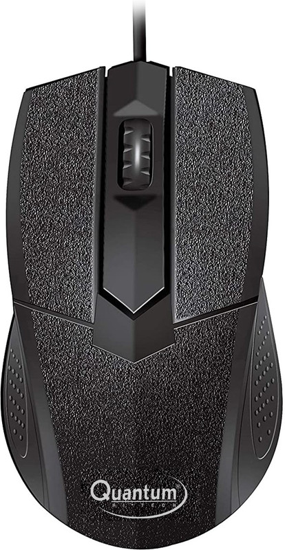 QUANTUM QHM224D Wired Ambidextrous Optical Mouse(USB 2.0, Black)