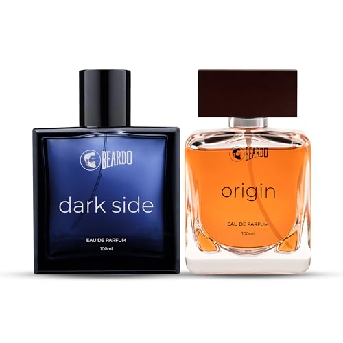 Beardo Dark Side & Origin Perfume Combo For Men (100Ml X Pack Of 2) Long Lasting With Fresh & Woody Notes | Strong Eau De Parfum With Aqua & Musky Notes | Christmas gift for men | Gift For Friends | Gift for Men