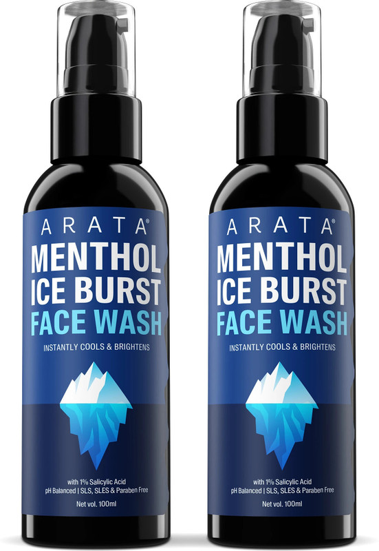 ARATA Menthol Ice Burst with 1% Salicylic Acid | Treats Pimples & Acne| All Skin Types Face wash Face Wash(200 ml)