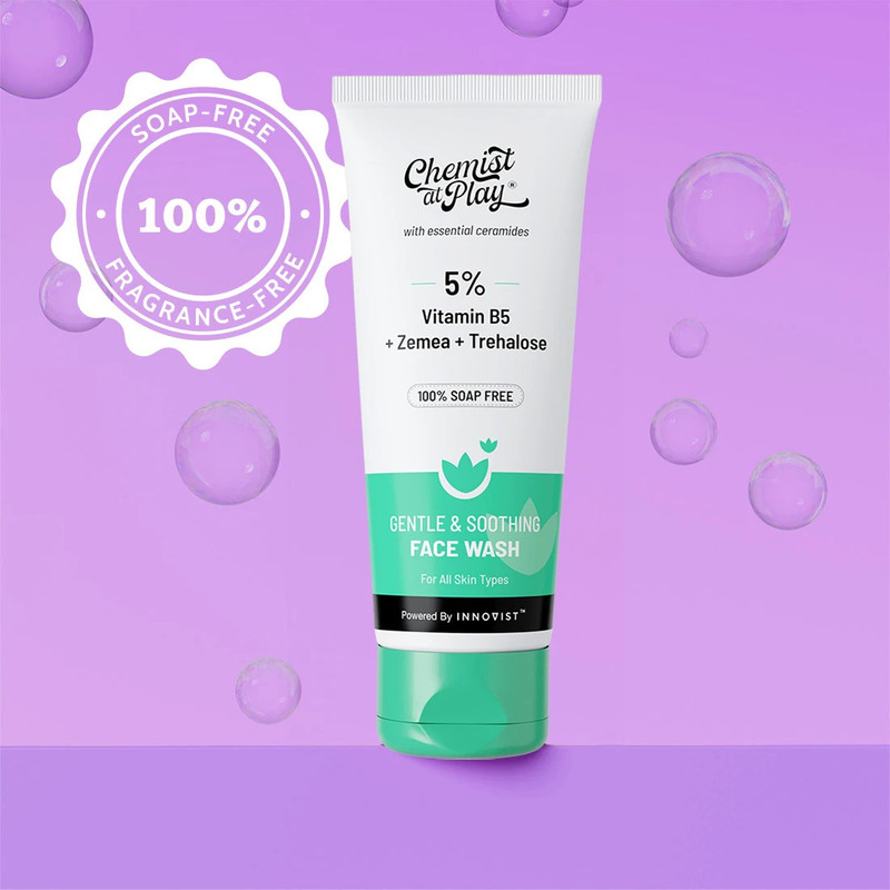 Chemist at Play Gentle & Soothing  | 100% Soap Free Facewash | Cleanser for Women & Men Face Wash(75 ml)