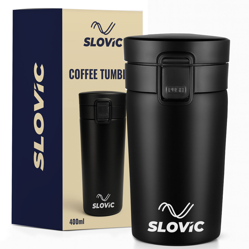SLOVIC Coffee Tumbler | Keep Your Coffee Hot & Fresh | Ideal for Office & Travel | Stainless Steel Tumbler(400 ml)