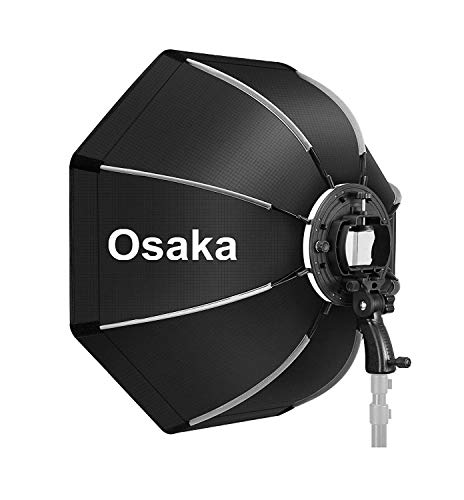 Osaka 21 inches/55 Centimeters Octagonal Softbox with S-Type Bracket Mount with Carrying Case Compatible with Godox Canon Nikon All Flash Speedlites
