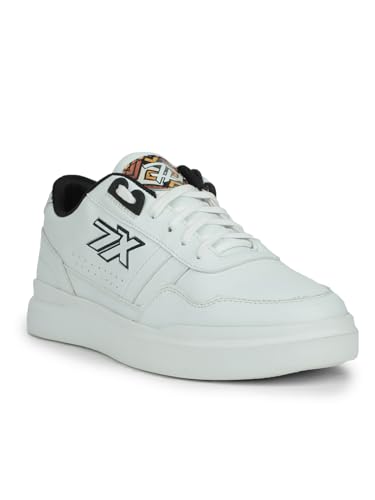 Liberty Leap7x NICOLAS-1E Lacing Casual Sneakers for Men with EVA Sole|PVC Upper|Memory Foam Insole|Stylish & Comfortable|Breathable, Lightweight & Flexibility|Shock Absorption (White – 41 EU)