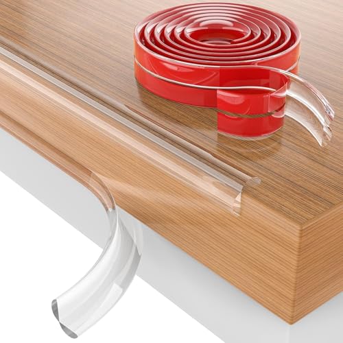 EtaMoon Silicone Edge Protector Strip, Baby Proofing, Pre-Tape Adhesive Corner Protectors for Furniture Bumper Against Sharp Corners for Cabinets, Tables, Stair Drawers (3 Meter)