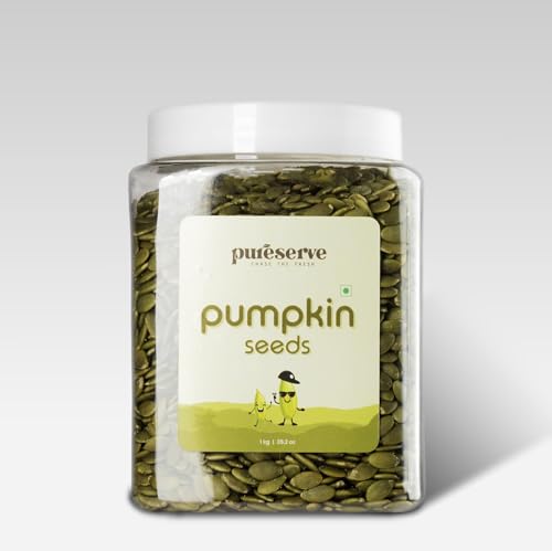Pureserve Pumpkin Seeds 1Kg – Premium AAA Grade Superfood | High in Protein, Fiber & Antioxidants | Boosts Immunity & Supports Weight Management | Perfect Healthy Snack for Eating, Salads & Smoothies