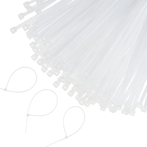 MAXXION® Teeth Grip Nylon Self Locking Cable Ties, Black (200 mm x 3.6 mm, 8 inch, Pack of 200) – Heavy Duty Strong Zip Wire Fastener Organizer Tie