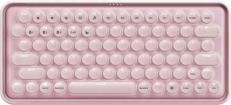 RAPOO Ralemo Pre 5 (4 Device Connectivity, Rechargeable) Wireless, Bluetooth Tenkeyless Multi-device Keyboard Compatible with Desktop, Laptop, Tablet, iPad, Mac(Pink)