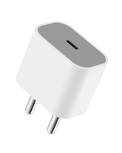 DR VAKU Charger Adapter 20W Original Type C For 16/16 Plus/16 Pro/16 Pro Max, 15/I Phone 14/13/12/11 Series With PD 3.0 USB-C Fast Charging Adaptor BIS Certified, White