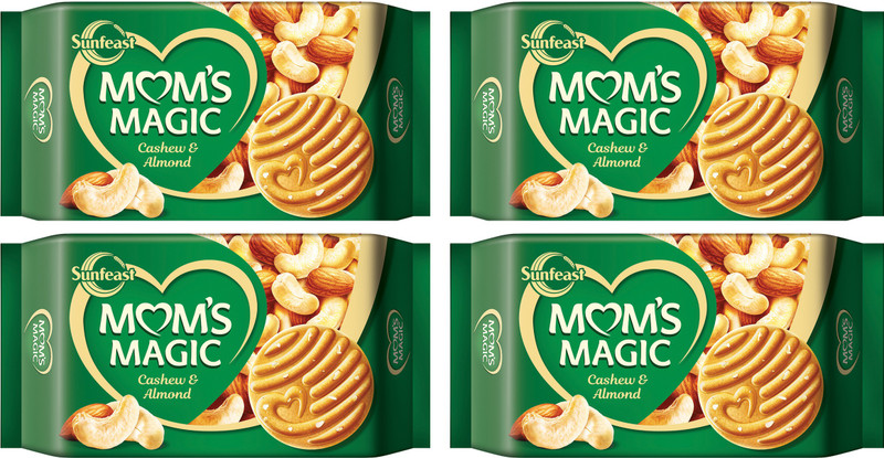 Sunfeast Mom’s Magic Cashew and Almond Cookies Biscuit(4 x 197 g)