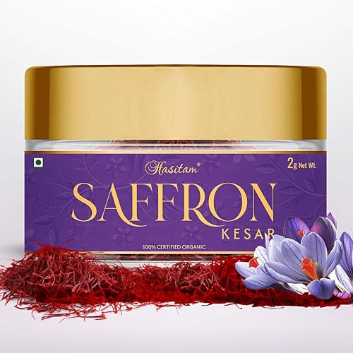 Hasitam (2gm) Pure Original Kashmiri Saffron/Kesar/Kumkuma Puvvu | Certified highest Grade A | Saffron for pregnant women, Pooja rituals & Food aroma