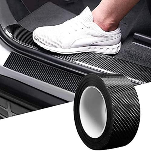 Car Door Edge Guard Tape – Anti-Scratch PVC Film for Bumpers, Doors, Handles & Trims | Carbon Fiber Look Protective Strip (Black)