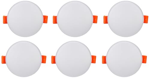 Bajaj Celesta LED Downlight 3-in-1 Colour | 5W LED Downlight | for Smaller Spaces | Long Life of 25000 Hours (Pack of 6)