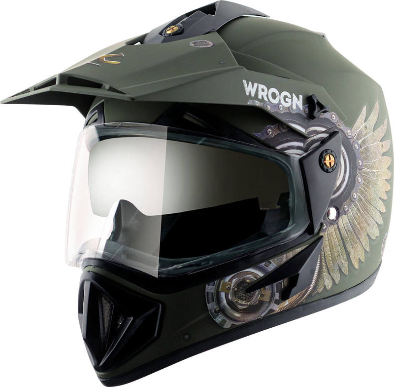 WROGN Hawk Motorbike Helmet(Olive Green)