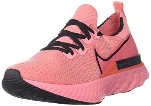 Nike Women’s W React Infinity Run FK Running Shoes, Pink, 5.5, Bright Melon/Black-Ember Glow (CD4372-800)