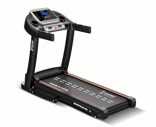 Cockatoo SmartRun3.5 3.5HP Peak DC Motorized Treadmill for Home, with 3 Level Manual Incline, Max Speed 16 Km/Hr, Max User Weight 120Kg,(DIY, Do It Yourself Installation),Black
