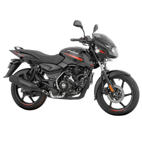 Bajaj Pulsar 125 Neon Disc Motorcycle/Motorbike – Ebony Black Solar Red Decals – Ex-Showroom