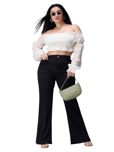 Miss Chase A+ Women’s Skinny High Rise Regular Stretchable Denim Jeans (APAW24DEN86-86-62-32, Black, 32)