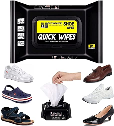TCCO Natural Sneaker & Shoe Cleaner Wipes – 1 Packs of 80 – Portable Sneakers Cleaner Shoe Wipes Quickly Remove Dirt & Stains – These Disposable Shoe Cleaning Wipes Can Be Used On Footwear